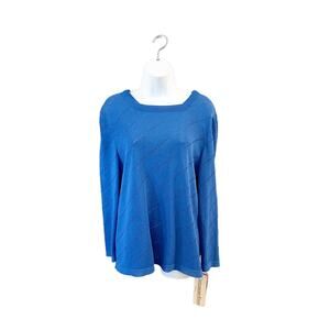 NWT Vintage 1980’s Castleberry Knits Long Sleeve Sweater Blue Size 14